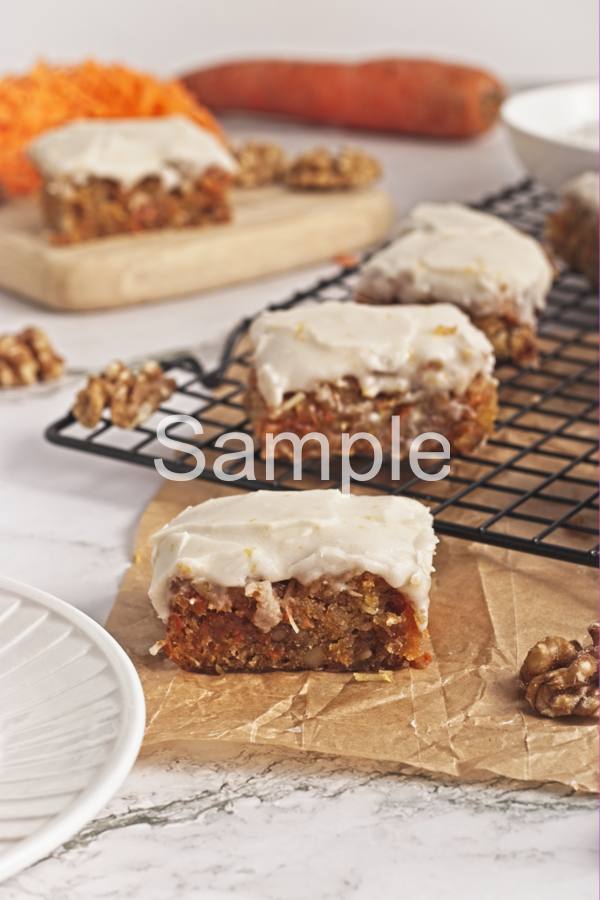 Vegan Carrot Cake Bars - Set 2
