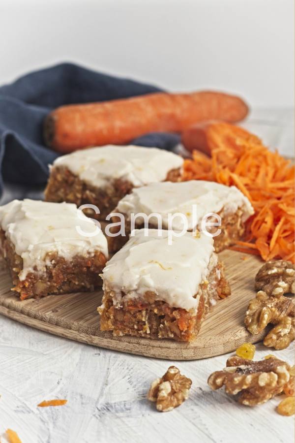 Vegan Carrot Cake Bars - Set 3