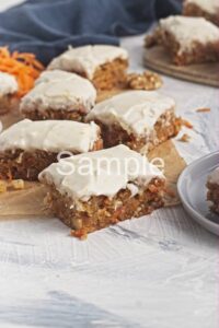 Vegan Carrot Cake Bars - Set 3