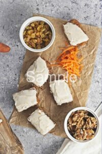 Vegan Carrot Cake Bars - Set 4