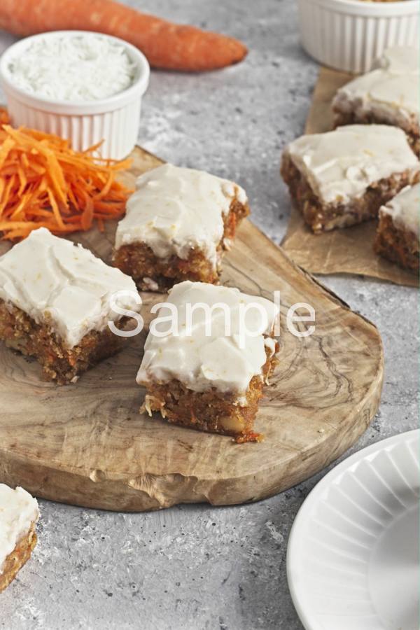Vegan Carrot Cake Bars - Set 4