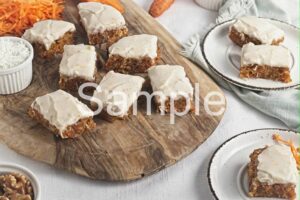 Vegan Carrot Cake Bars - Set 5