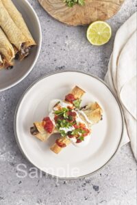 Baked Bean and Cheese Taquitos - Set 2