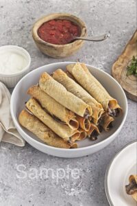 Baked Bean and Cheese Taquitos - Set 2