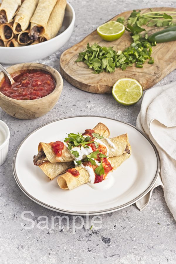 Baked Bean and Cheese Taquitos - Set 2