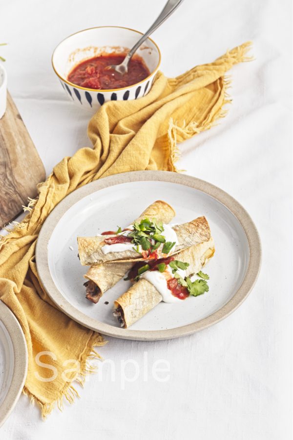Baked Bean and Cheese Taquitos - Set 4