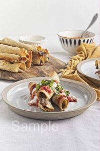 Baked Bean and Cheese Taquitos - Set 4