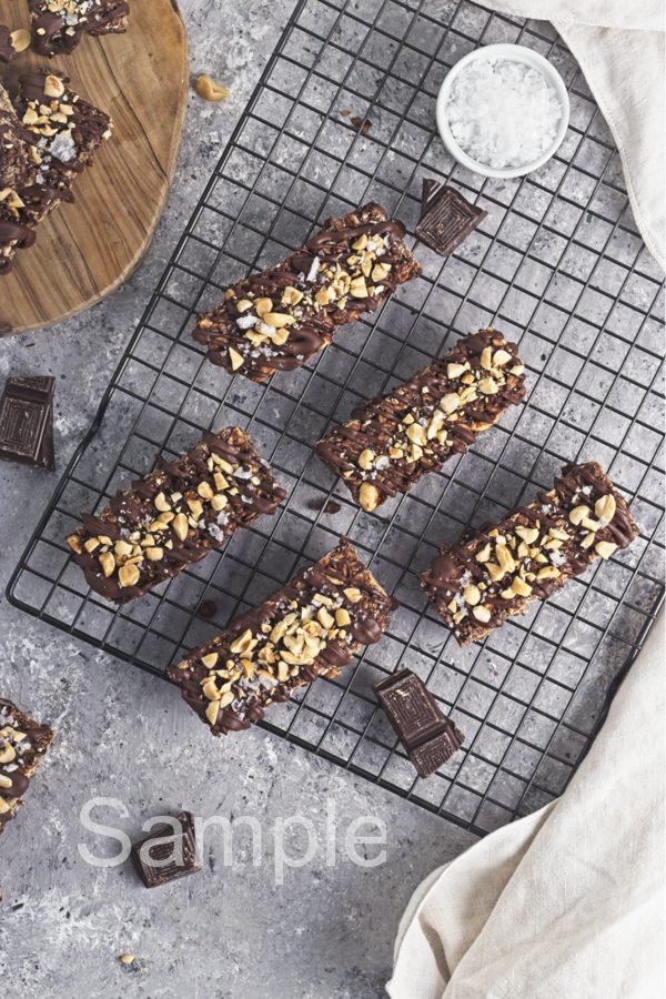 Chocolate Peanut Granola Bars - Set 4