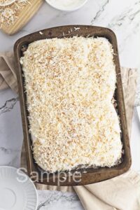Coconut Pineapple Poke Cake - Set 1
