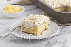 Coconut Pineapple Poke Cake - Set 1