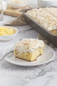 Coconut Pineapple Poke Cake - Set 1