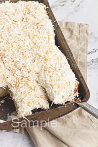 Coconut Pineapple Poke Cake - Set 1