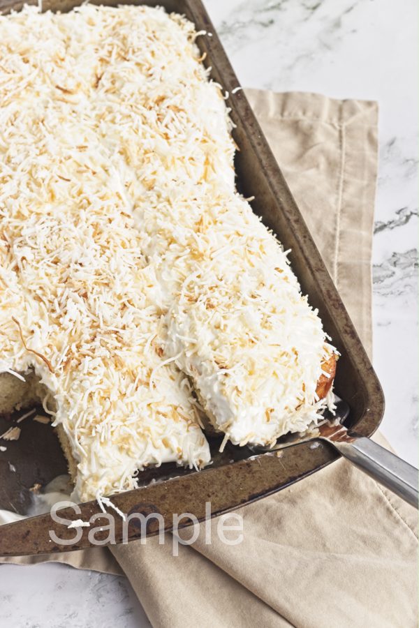Coconut Pineapple Poke Cake - Set 1