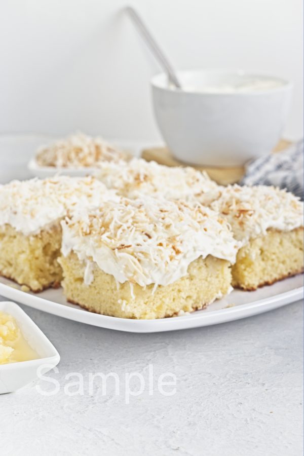 Coconut Pineapple Poke Cake - Set 2