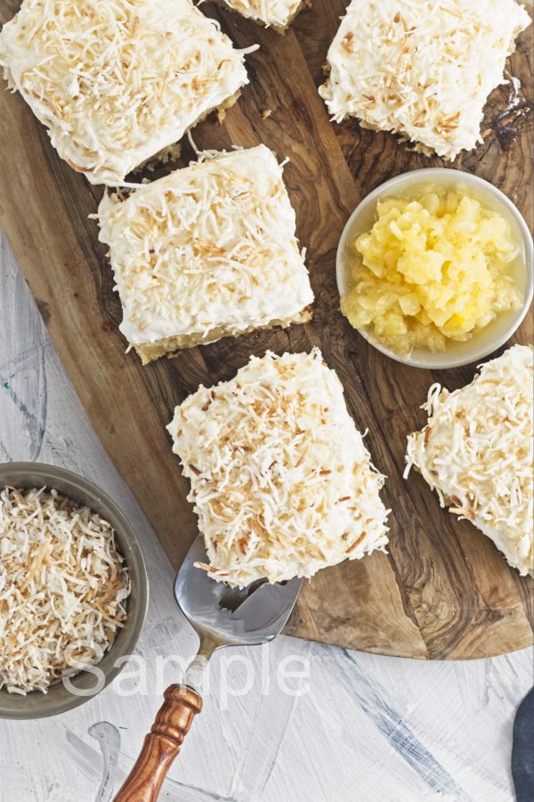 Coconut Pineapple Poke Cake - Set 3