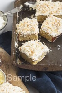 Coconut Pineapple Poke Cake - Set 3
