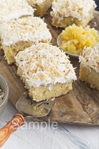 Coconut Pineapple Poke Cake - Set 3