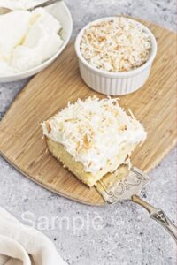 Coconut Pineapple Poke Cake - Set 4