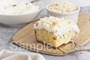 Coconut Pineapple Poke Cake - Set 4
