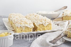 Coconut Pineapple Poke Cake - Set 4