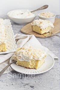 Coconut Pineapple Poke Cake - Set 4