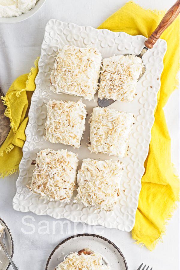 Coconut Pineapple Poke Cake - Set 5