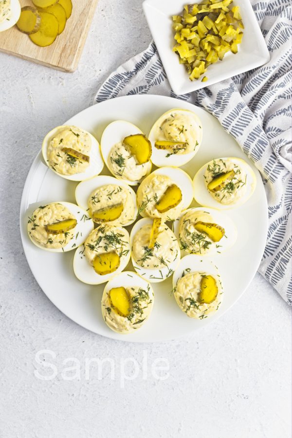 Dill Pickle Deviled Eggs - Set 1
