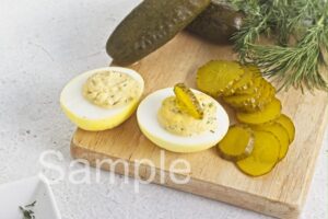 Dill Pickle Deviled Eggs - Set 1