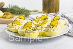 Dill Pickle Deviled Eggs - Set 1