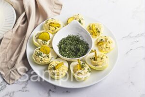 Dill Pickle Deviled Eggs - Set 2