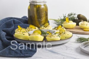 Dill Pickle Deviled Eggs - Set 4