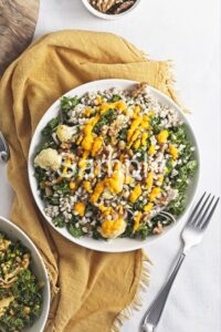Roasted Cauliflower Barley Salad with Carrot Dressing - Set 1