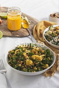 Roasted Cauliflower Barley Salad with Carrot Dressing - Set 1