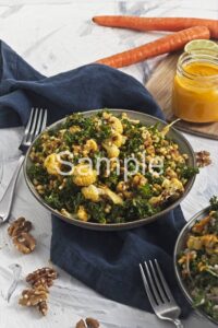 Roasted Cauliflower Barley Salad with Carrot Dressing - Set 2