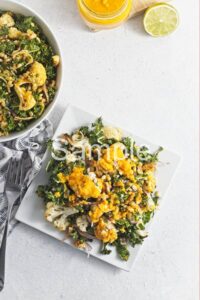 Roasted Cauliflower Barley Salad with Carrot Dressing - Set 4