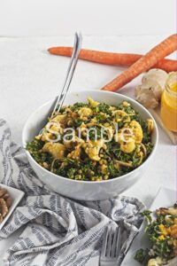 Roasted Cauliflower Barley Salad with Carrot Dressing - Set 4