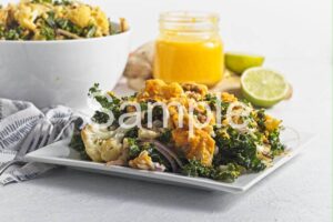 Roasted Cauliflower Barley Salad with Carrot Dressing - Set 4