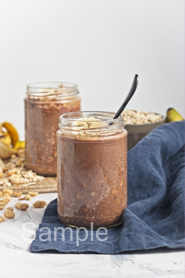 Chocolate PB Banana Overnight Oats - Set 3