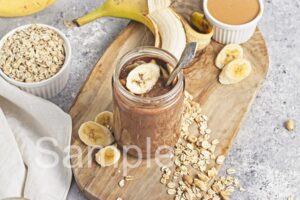 Chocolate PB Banana Overnight Oats - Set 4