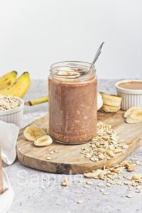 Chocolate PB Banana Overnight Oats - Set 4
