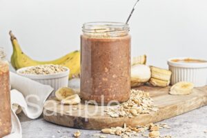 Chocolate PB Banana Overnight Oats - Set 4
