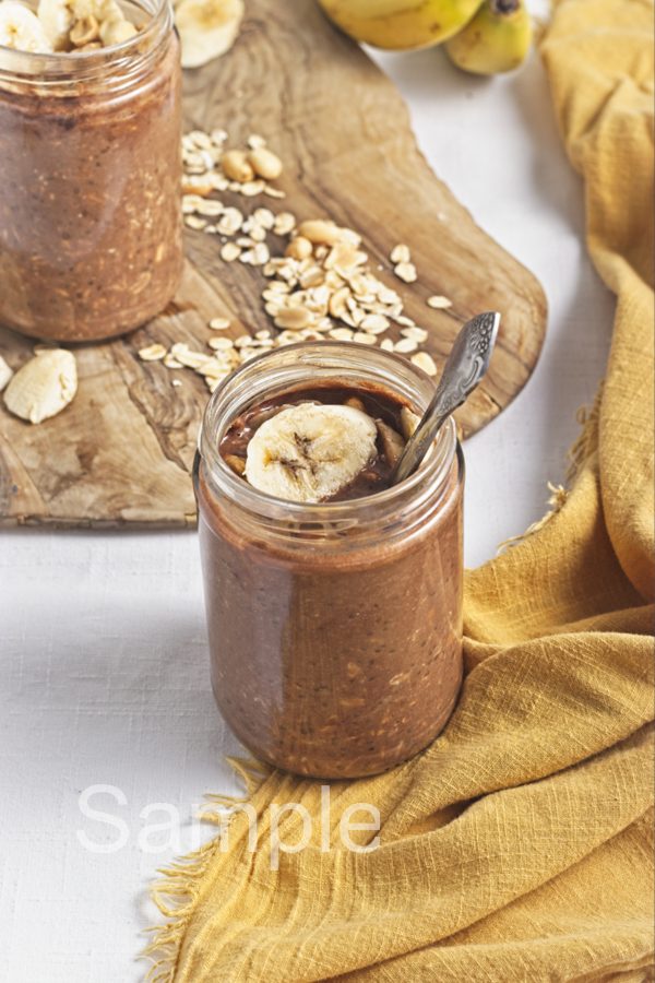 Chocolate PB Banana Overnight Oats - Set 5