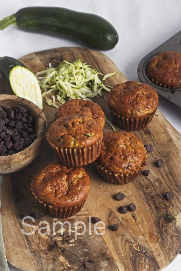 Zucchini Chocolate Chip Muffins - Set 1