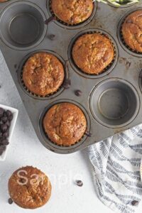Zucchini Chocolate Chip Muffins - Set 2