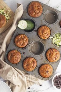 Zucchini Chocolate Chip Muffins - Set 3
