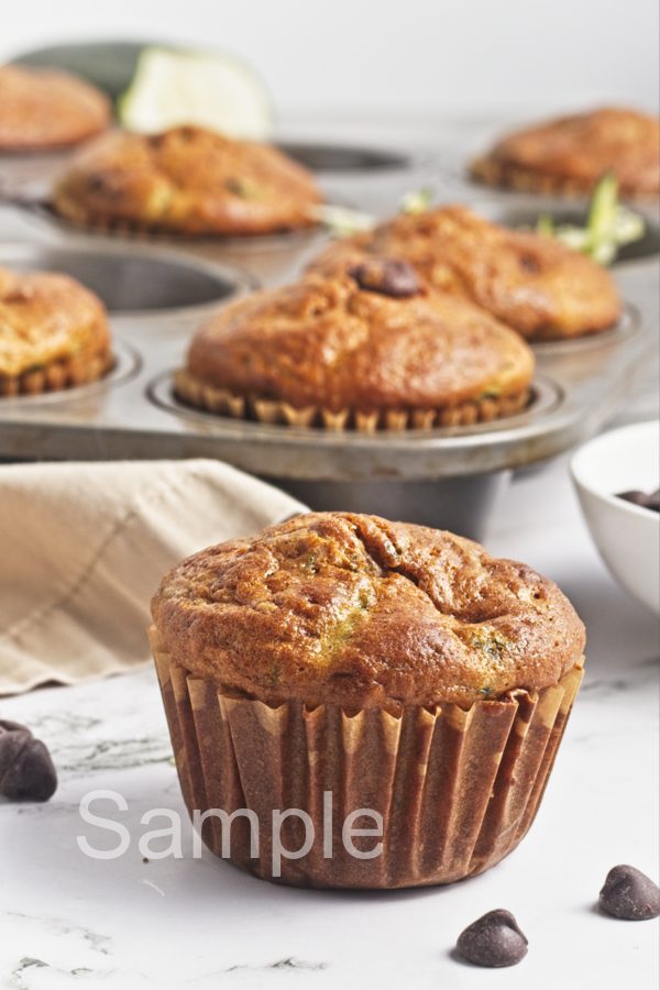 Zucchini Chocolate Chip Muffins - Set 3