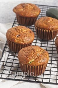 Zucchini Chocolate Chip Muffins - Set 4