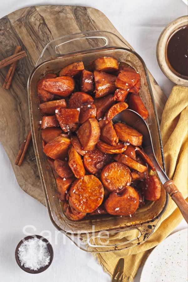 Brown Butter Candied Sweet Potatoes - Set 1