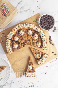 Caramel Chocolate Chip Cookie Cake - Set 4