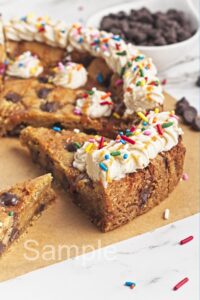 Caramel Chocolate Chip Cookie Cake - Set 4